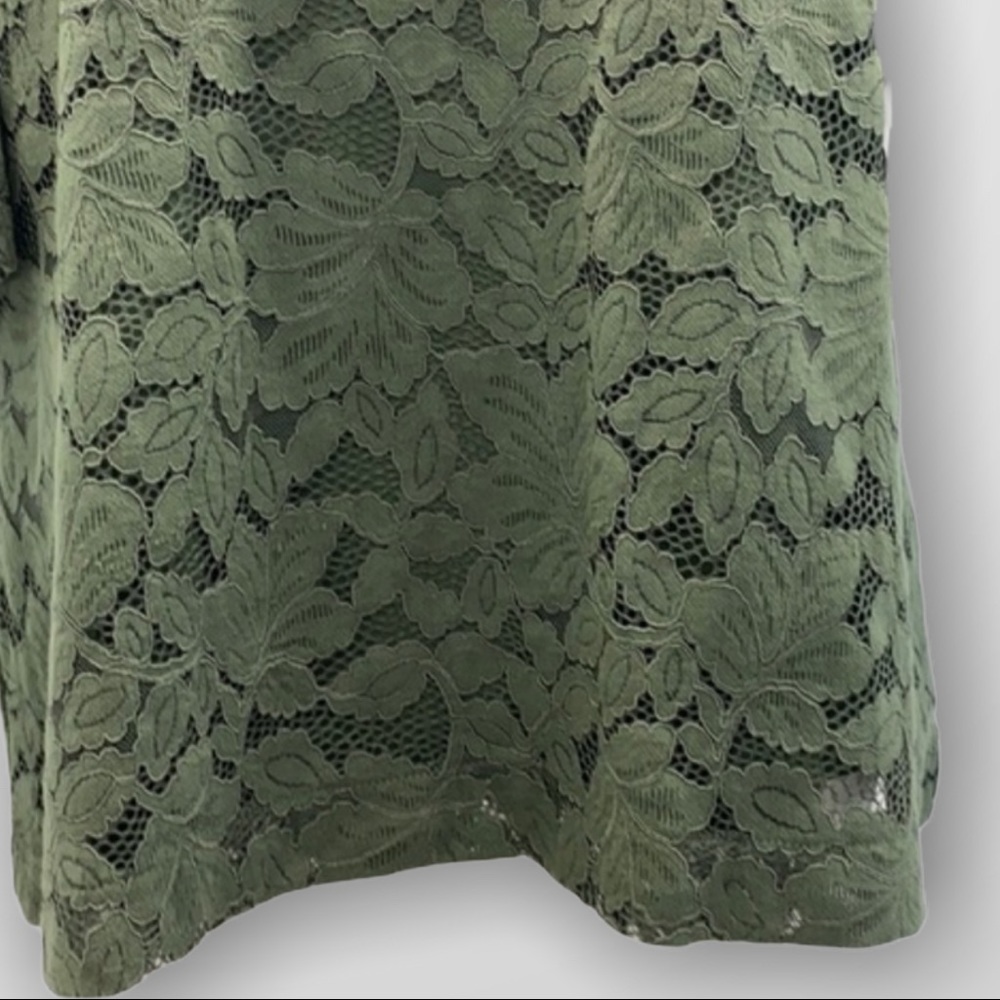 NWT BANANA REPUBLIC Green Lace Blouse sz XL - Picture 4 of 9